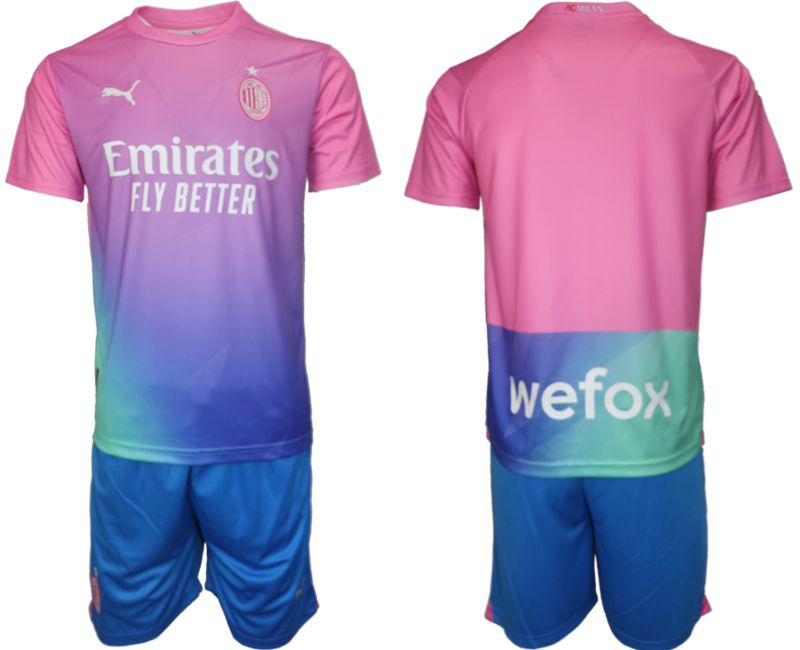 Men 2023-2024 Club AC Milan away blank pink Soccer Jersey